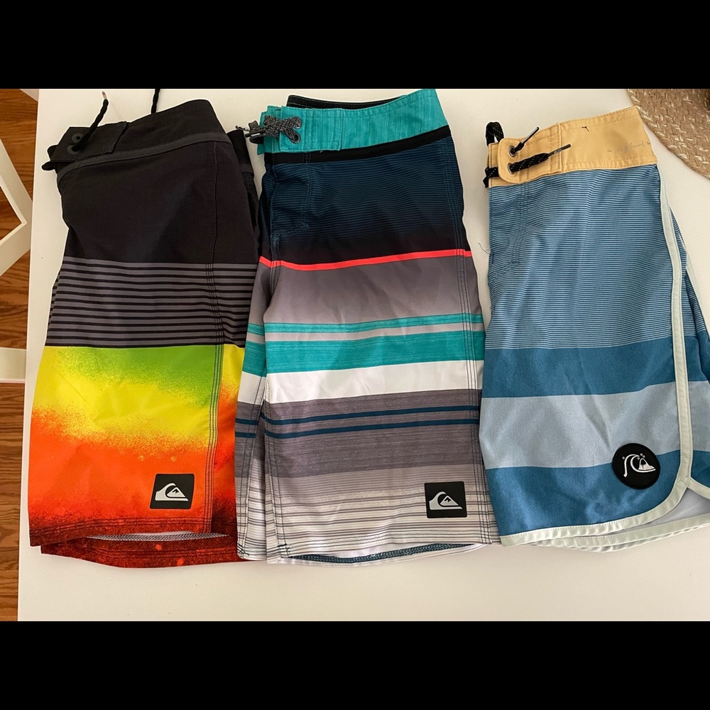 Quicksilver Youth board shorts.